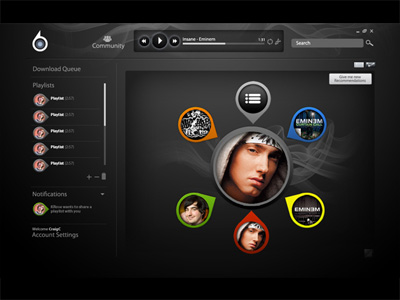 Example of alternate play screen
