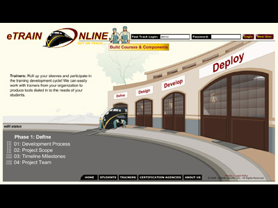 Example of the Trainers page