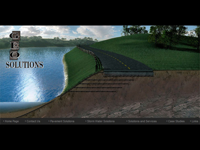 Custom 3D graphic of cutaway of road