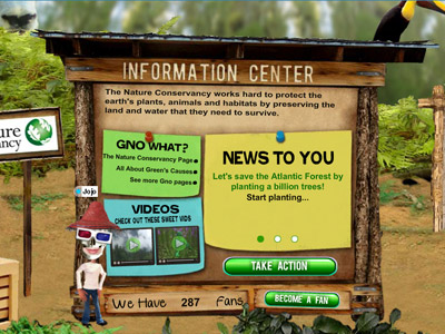 Example of Information Center board