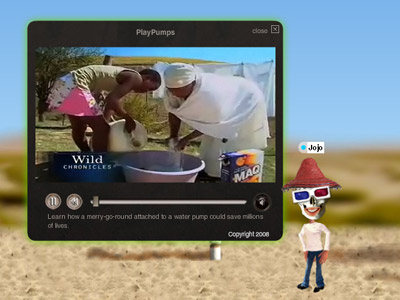 Example of watching a video in-world